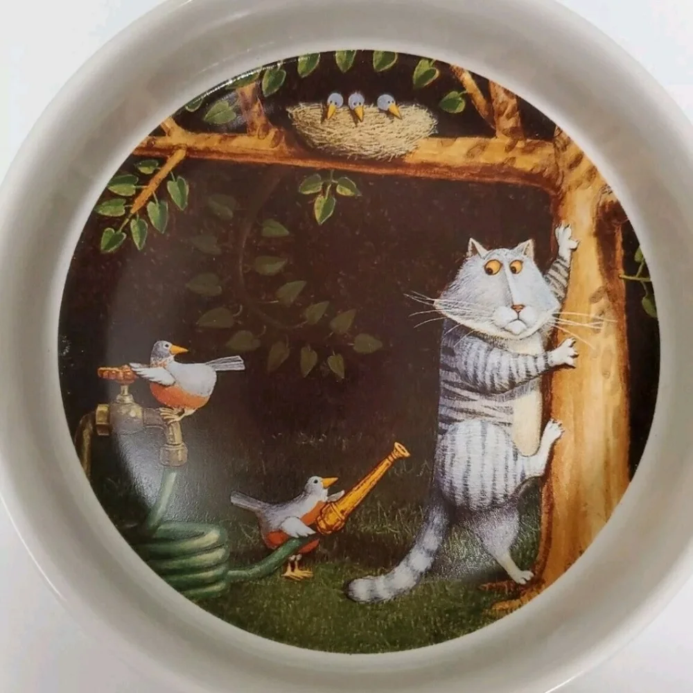 Whimsical 'C is for Cat' Ned Young Lang Second Thoughts 2005 Cat Dish